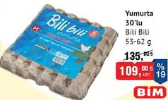 BİLİ BİLİ YUMURTA 30'LU 53-62 G